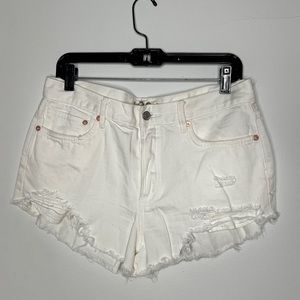 Free People White Denim Shorts, size 30